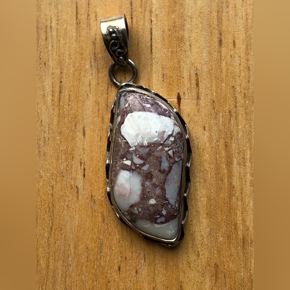 Jasper Pendant in Sterling Silver Bezel